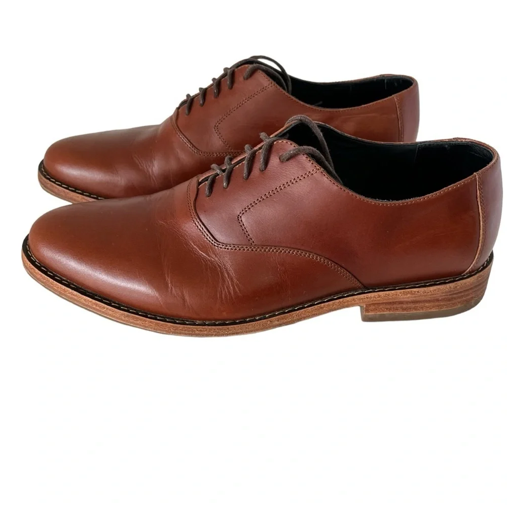 Nisolo Everyday Oxford Men’s Leather Dress Shoes Brown Size 9